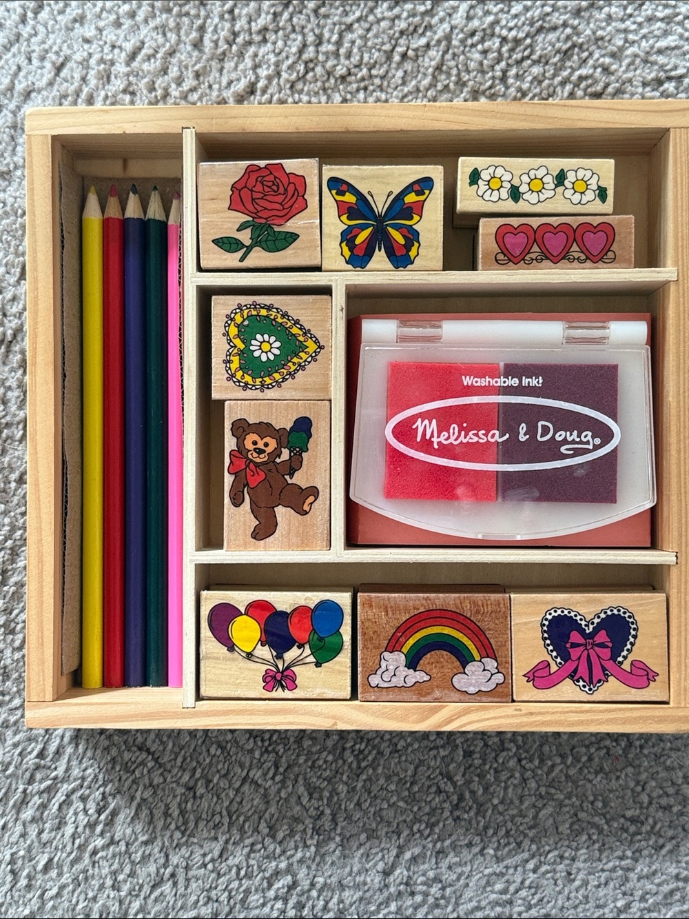 Melissa & Doug Wooden Friendship Stamp Set!